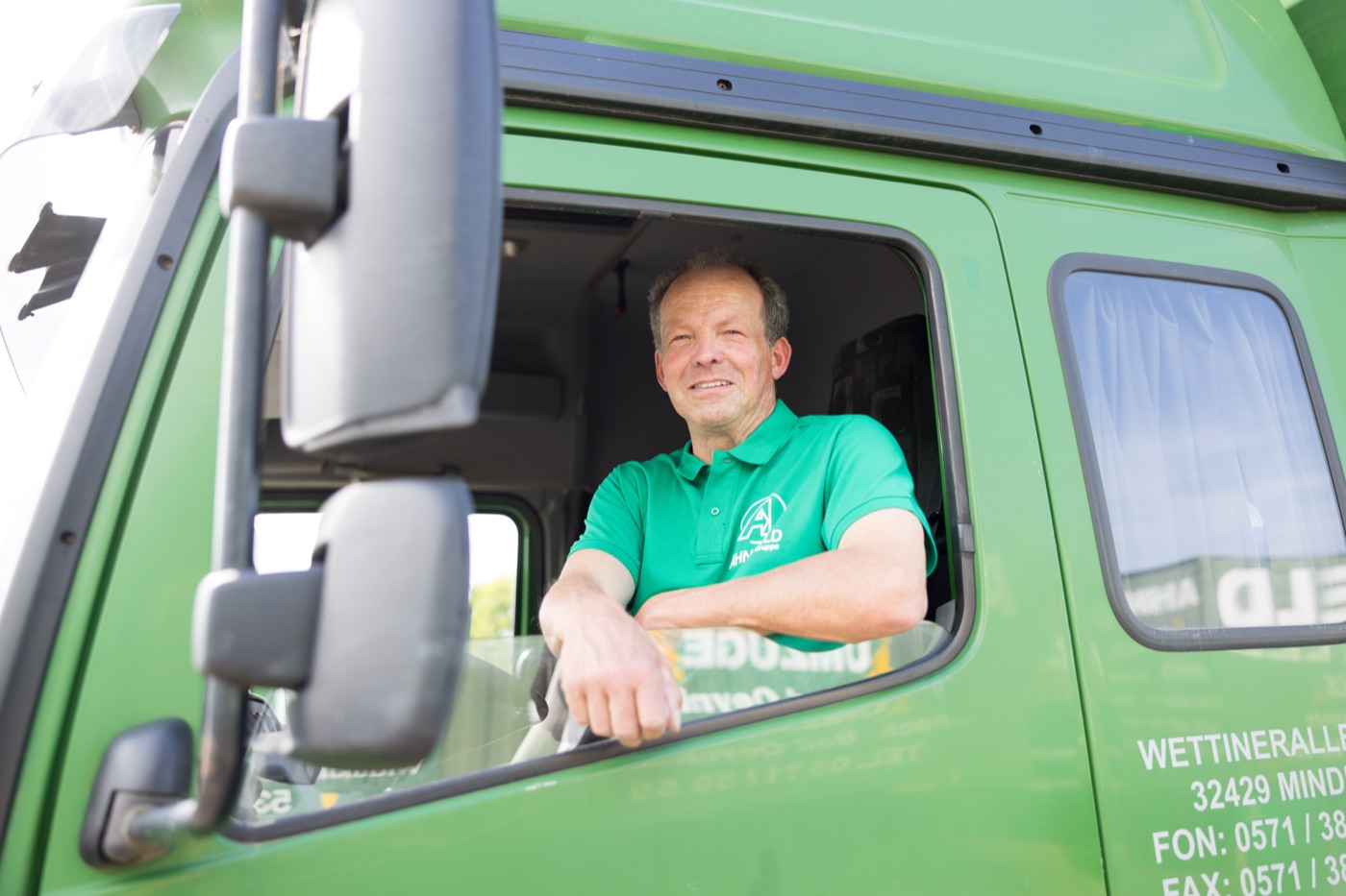 Ahnefeld-Fahrer im LKW-Cockpit